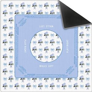 Blue Bows and Hydrangeas Mahjong Mat